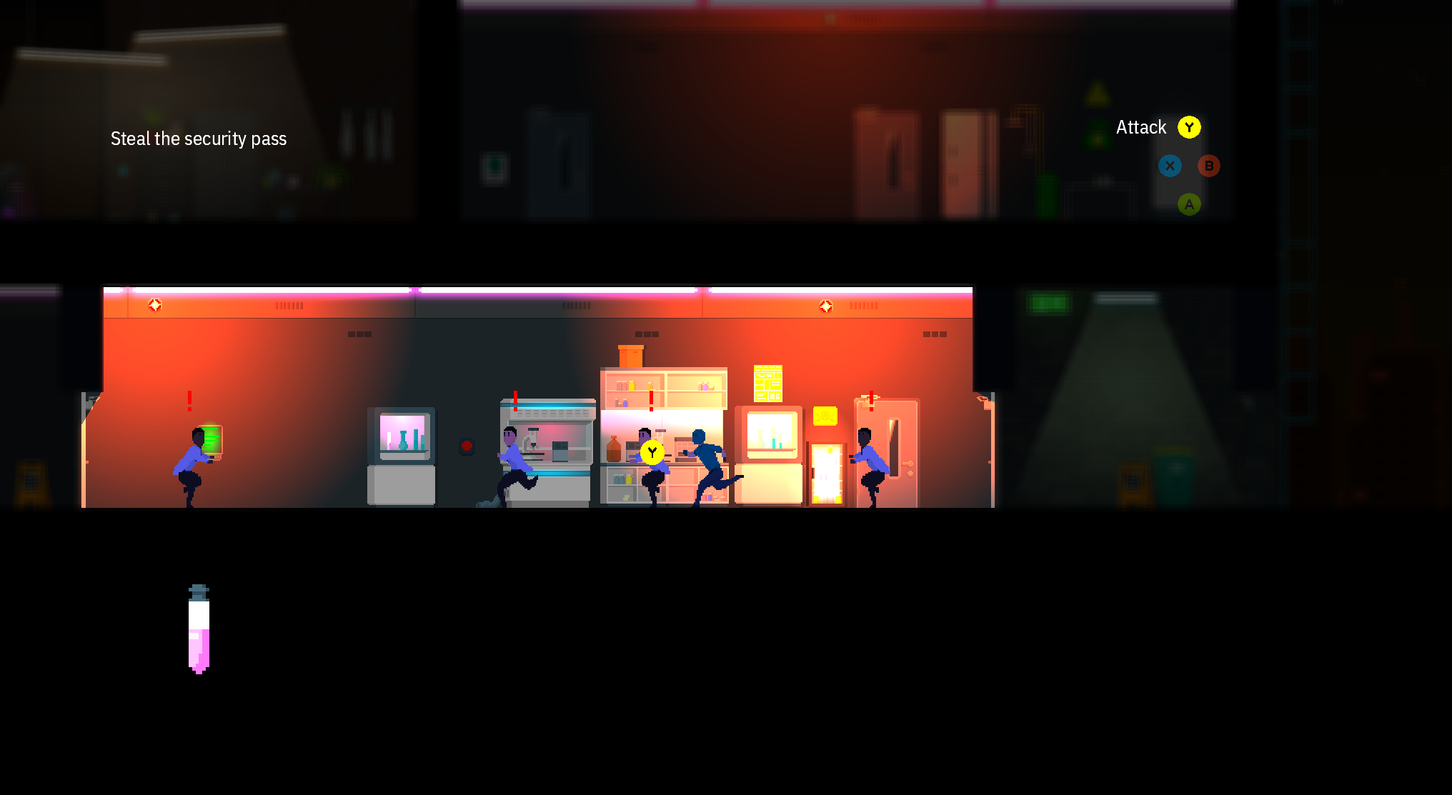 False Alarm - Fighting through a laboratory to steal a security pass